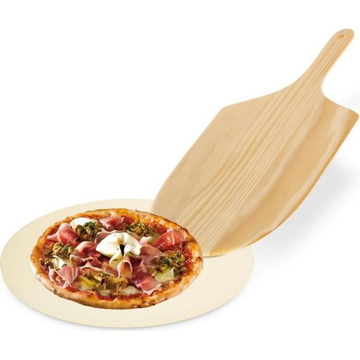 Accessoires pour pizza (peaux de pizza, pierres réfractaires, bouteilles  d'huile, etc.)