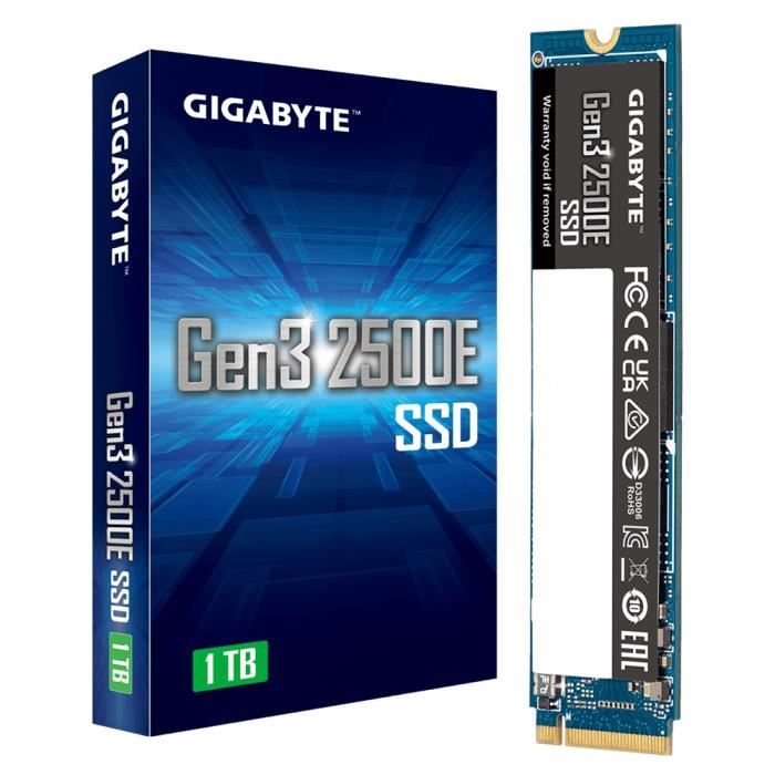GIGABYTE Gen3 SSD 1TB .2 PCI Express 3.0 NVMe 3D NAND Neuf - vue 2