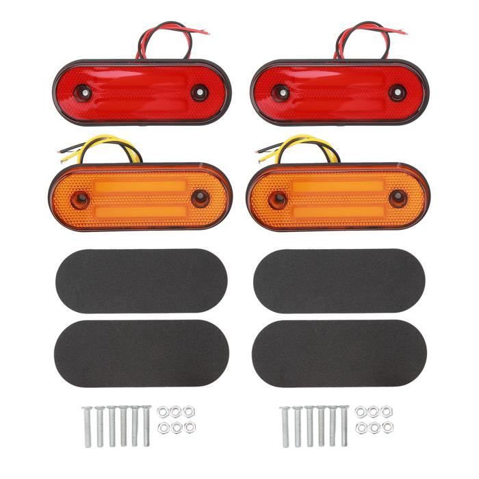 Feux De Position Latéraux Minyinla - Lot De 2 - 12V-24V Blanc/Rouge - Pour Voiture Camion - 23x12x8cm