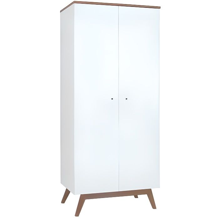 HEDALIA Armoire double porte style vintage chambre à coucher/chambre