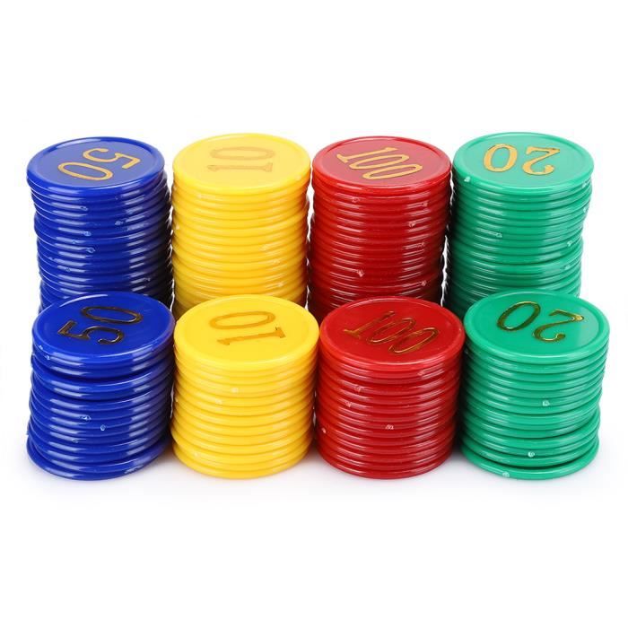 Boite Poker 200 Jetons NUMEROTES Texas Holdem + 2 Jeux de cartes +Jeton Deal Blind + Tapis - Loisirs créatifs