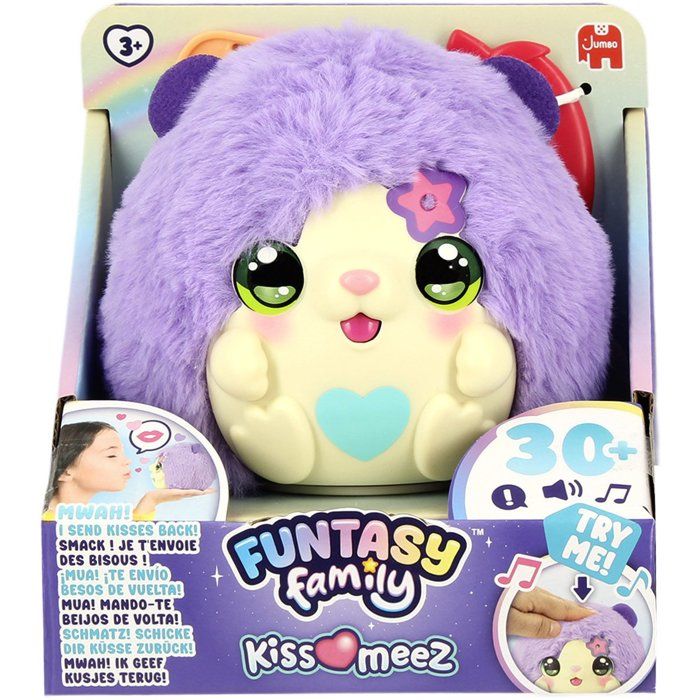 Funtasy Family Peluche intéractive JUMBO Kiss Meez Hamster Dès