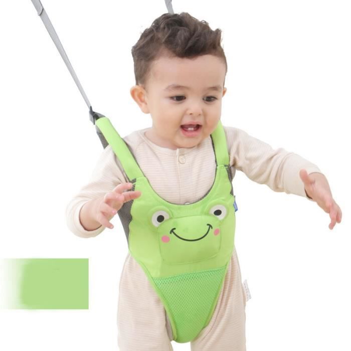 Bretelle De Marche Harnais De Securite Pour Bebe Enfant Apprendre A Marcher Aide A La Marche Decoration De Grenouille Vert Cdiscount Puericulture Eveil Bebe