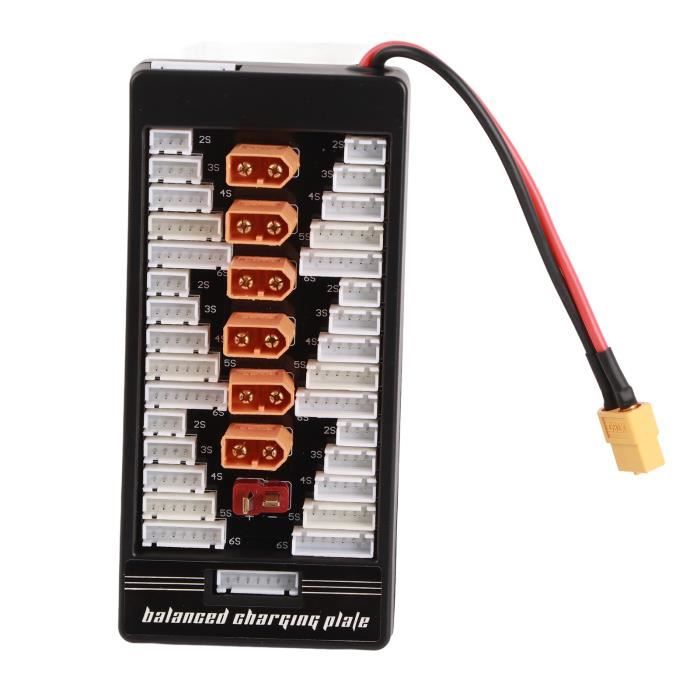 Pardarsey XT60 Plaque de charge parallèle 2S-6S Lipo avec connecteur banane 4 mm pour chargeur Imax B6 B6AC