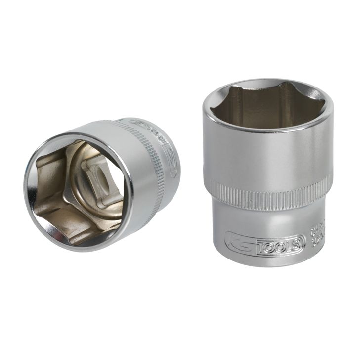 Douille 6 pans KSTOOLS 922.1217 17 mm Chrome vanadium Finition chromée satinée