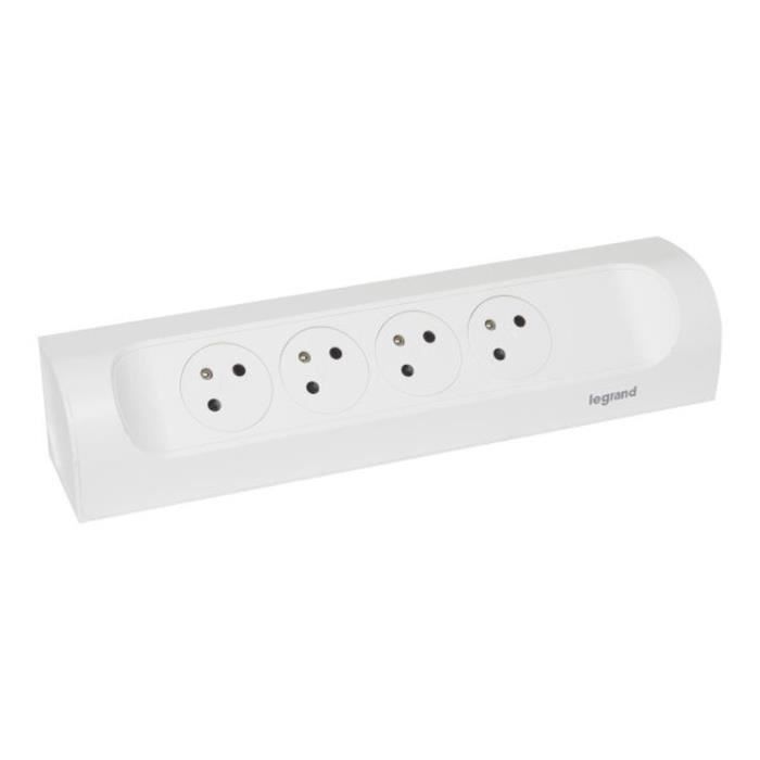 LEGRAND Multiprise FB 4x2P+T corner angle 1m à câbler - Blanc