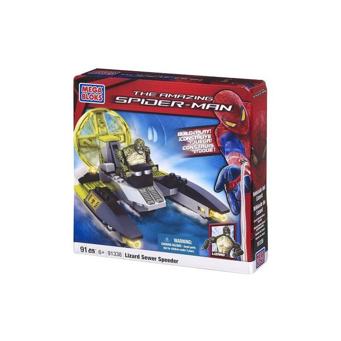 SPIDER-MAN 4 MEGA BLOKS VEHICULE LIZARD SEWER SPEEDER