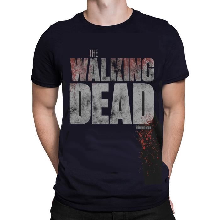 The Walking Dead - OFFICIAL AMC - SPLATTER - Le T-shirt Walking Dead - Noir  Noir - Cdiscount Prêt-à-Porter