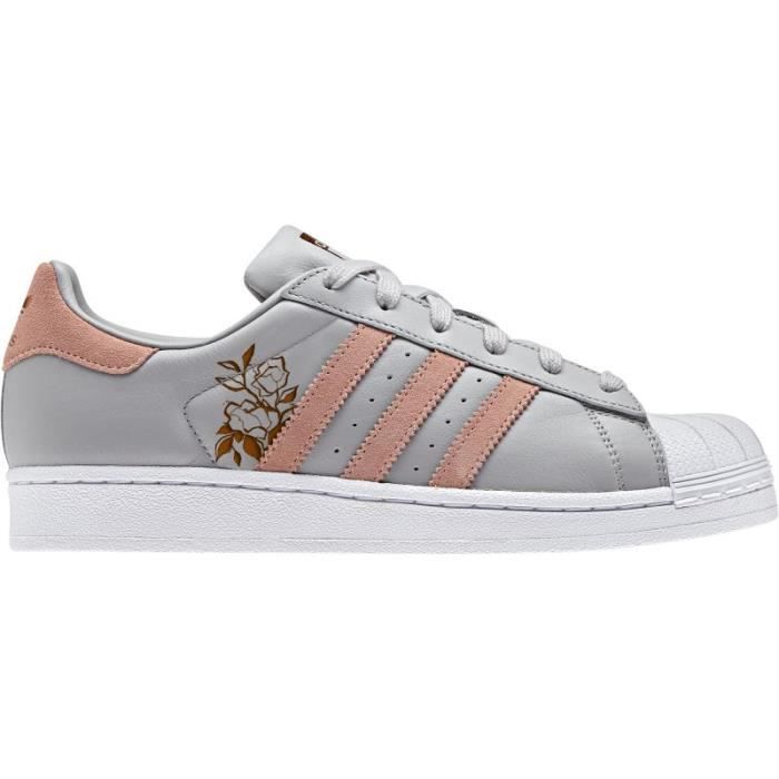 Basket adidas Originals SUPERSTAR CG5994 Cuir Gris Lacets