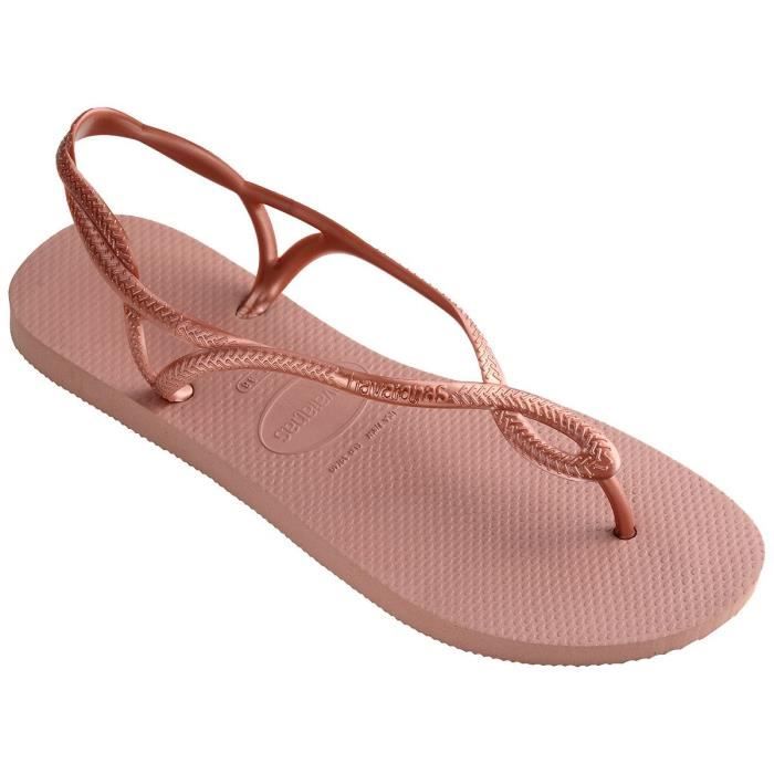 tongs havaianas fille - rose - taille 29-30 - caoutchouc - bride entrecroisée