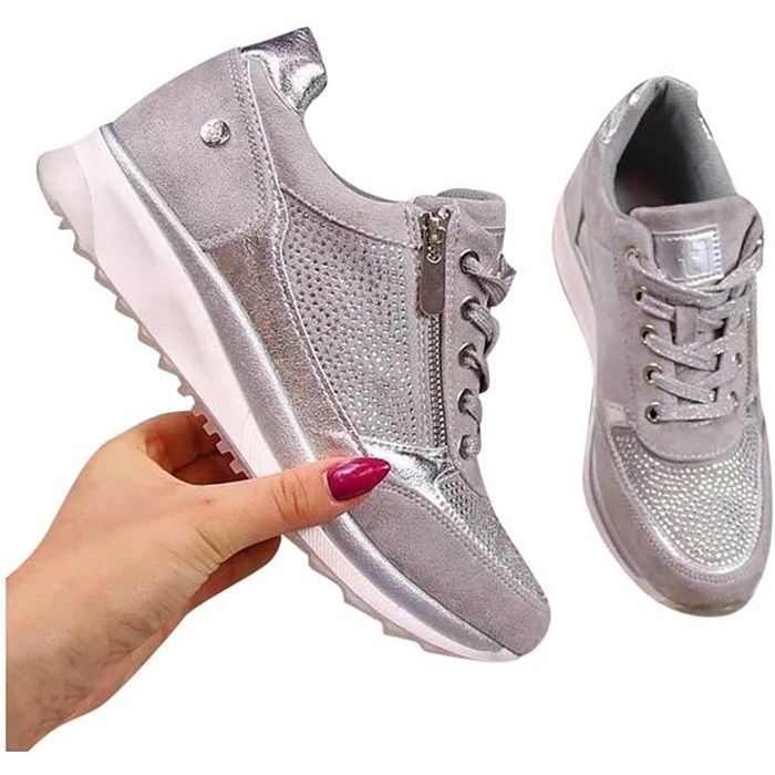 Nouveau Haut Épais à Lacets Baskets Running Sports Confortable Chaussures Femmes Tailles 3-8 Nouveau Haut Épais à Lacets Baskets Running Sports Confortable Chaussures Femmes Tailles 3-8