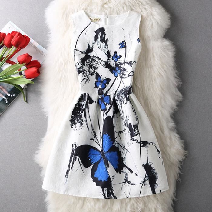 Robe Fille Décontractée - Taille 8 - Motif Floral - Sans Manches - She's The 1