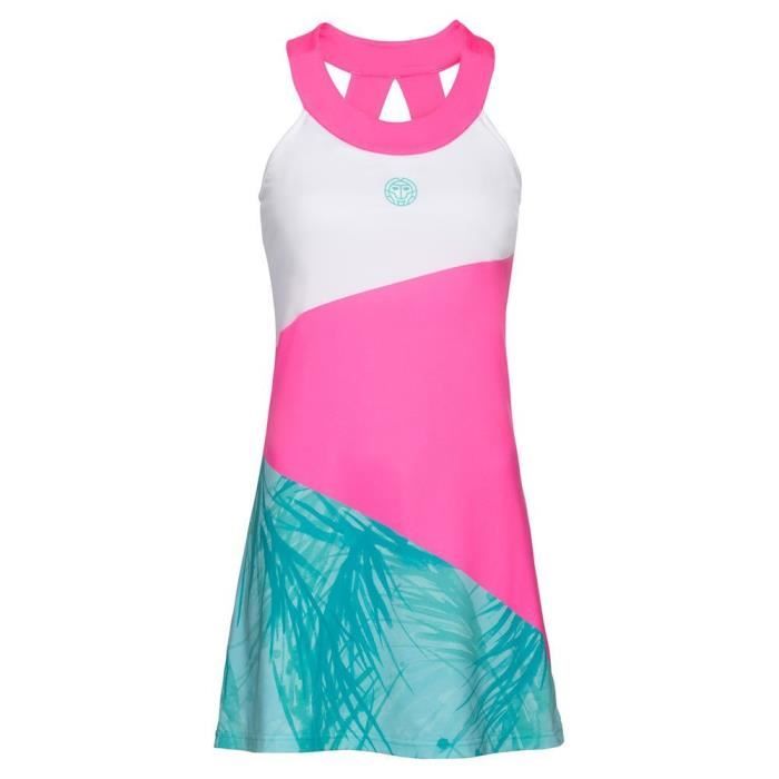 Robe de tennis femme Bidi Badu Kali Tech 2 en 1 - rose/blanc/menthe - taille L Robe de tennis femme Bidi Badu Kali Tech 2 en 1 - rose/blanc/menthe - taille L