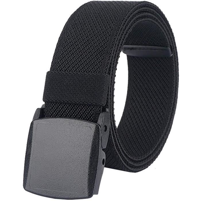 Ceinture Elastique Homme Boucle en Plastique Unisexe Sans Metal Sangle de Ceinture Extensible pour le Travail Noir Noir Cdiscount Pret a Porter