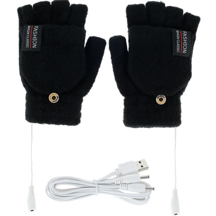 Gant Chauffant avec Batterie pour Femmes Hommes, 7,4V 5000mAh Gants  Chauffants à Piles Rechargeables électriques,Gants Chauffants pour Ski