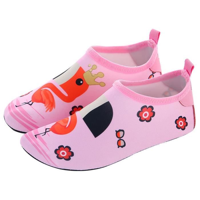Kyopp Chaussures Aquatiques Antidérapantes Enfants – Requin Design, Séchage Rapide, Semelle Souple, Plage Piscine 23-25 EU