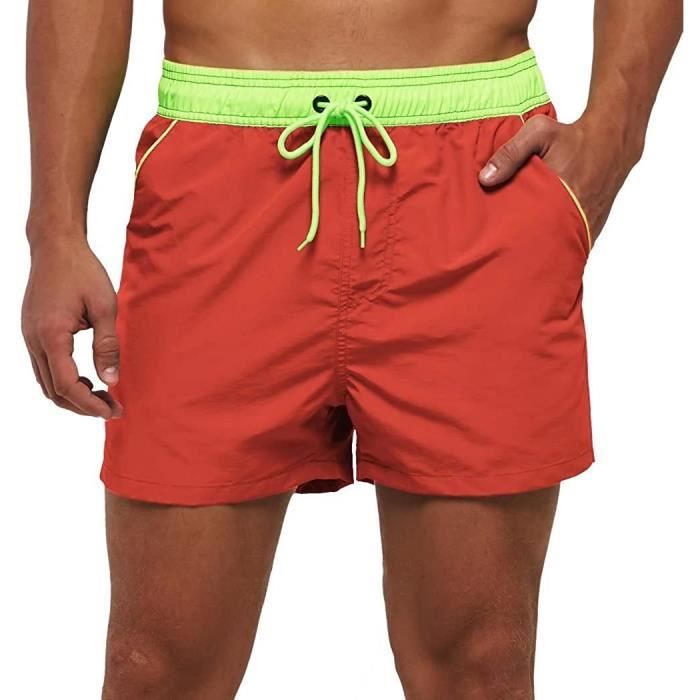 FedMois Short De Bain Garçon Enfant - Maillot De Bain Avec Slip Intérieur Filet Séchage Rapide