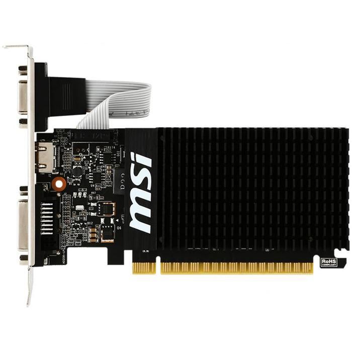 Carte graphique - MSI - GT 710 - 2 Go DDR3 - PCIe 2.0 - DVI D-Sub HDMI Carte graphique - MSI - GT 710 - 2 Go DDR3 - PCIe 2.0 - DVI D-Sub HDMI