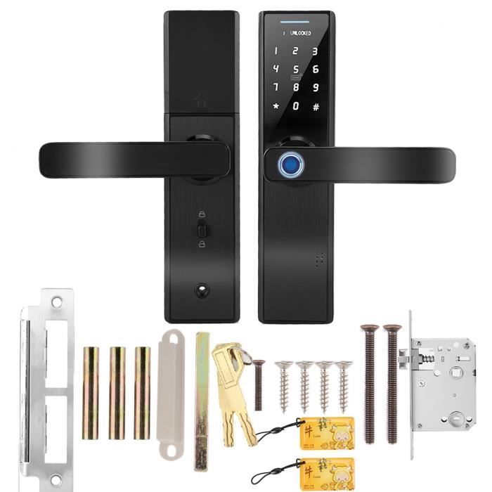 Lockly Secure Plus, RFID Card Smart Lock, Keyless Entry Door Lock, PIN Genie® Keypad, 3D Biometric Fingerprint Sensor, Auto Lock - Matte Black (PGD628FCMB) - Latch Edition