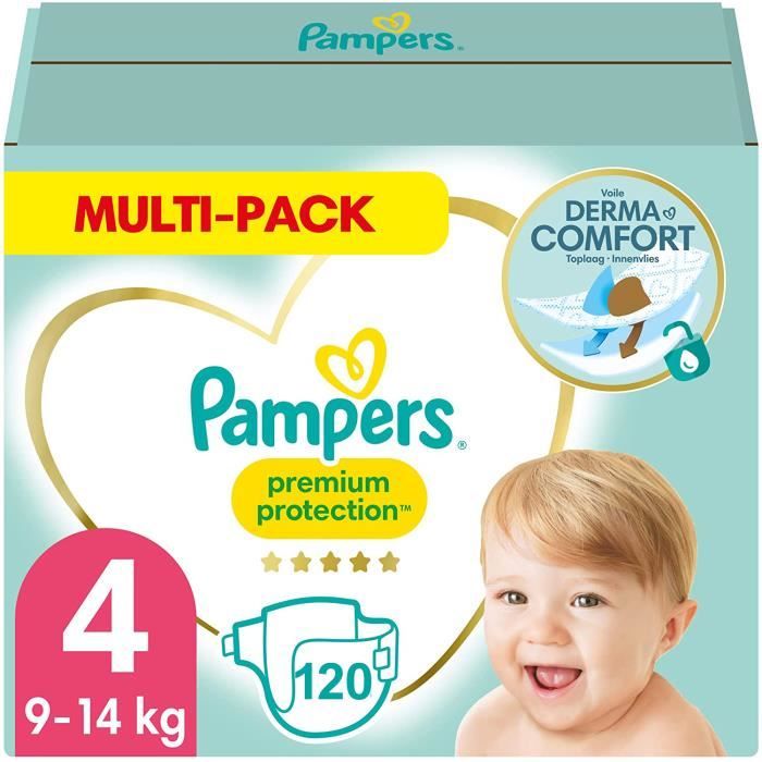 PAMPERS PREMIUM PROTECTION TAILLE 4 120 COUCHES Cdiscount Puériculture & Eveil bébé