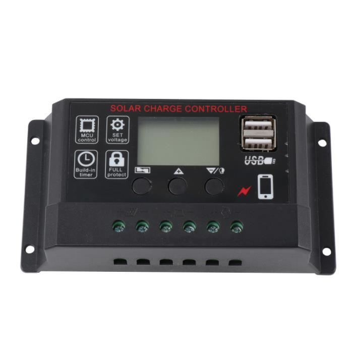 Charge Contrôleur Double Mos Grand Écran LCD 1pc Panneau Régulateur