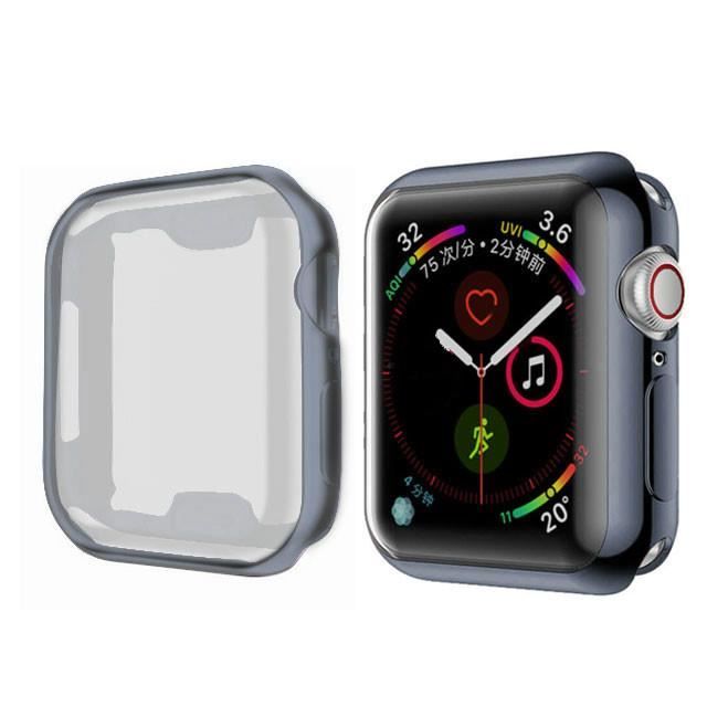 Coque pour Apple Watch Band,Accessoires de protection antichoc,iWatch  Series Ultra,8,7,6,SE,5,4- Space Gray-Series 456 SE 40mm