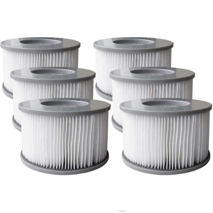 Lot De 6 Cartouches Filtrantes Pure Spa Pour Intex S1 29011E - 108x74 Mm - Prolonge La Durée De Vie De La Pompe