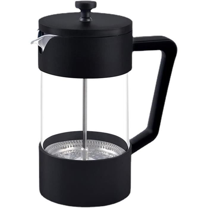 Cafetière à Piston (French Press) 1 Litre GUHAOOL En Verre Borosilicate - Classique Bois