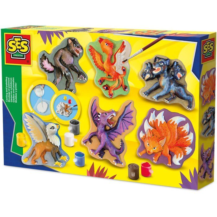 Moulage et peinture - Créatures mythiques - SES Creative - Hobby Blue - Peinture Figurine Mythique - Activité Manuelle - 5+