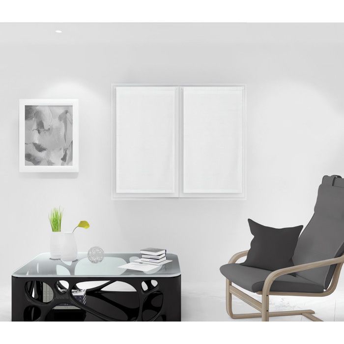 Soleil docre Brise-bise 45x90 cm Vichy Gris 45 x 90 cm 100/% Coton