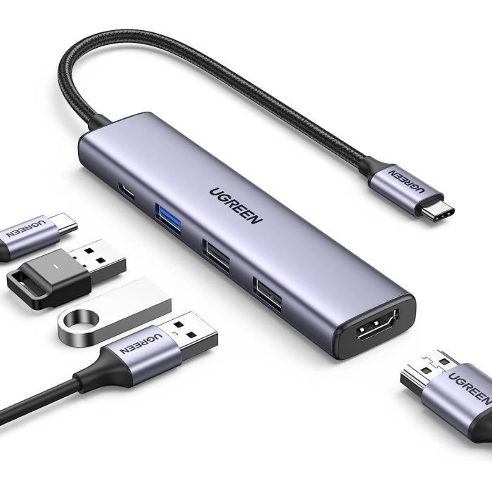 Ugreen adaptateur USB-C vers hdmi avec port d'alimentation et