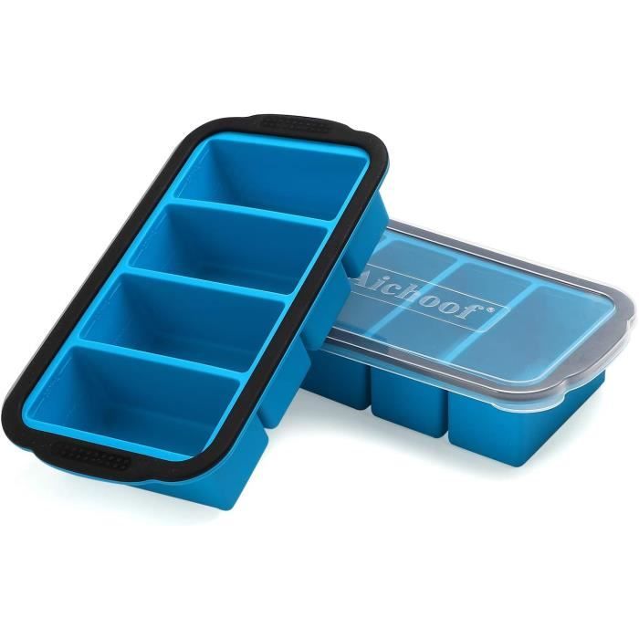 Bac à Glaçons Silicone Pour Bébé EYVRPAU - 10 Cases - Congélation Purées Et Lait Maternel - Lavable Micro-ondes