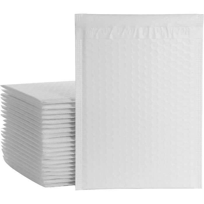Lot De 50 Enveloppes Plastique Blanches Opaques A4 250 X 350 Mm