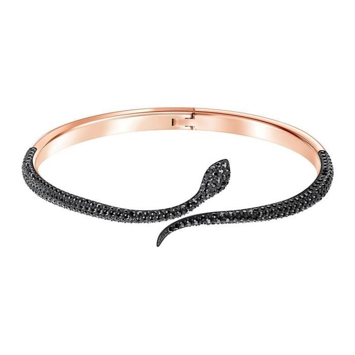 Bracelet Femme Swarovski Leslie - Serpent Noir - Taille M ...