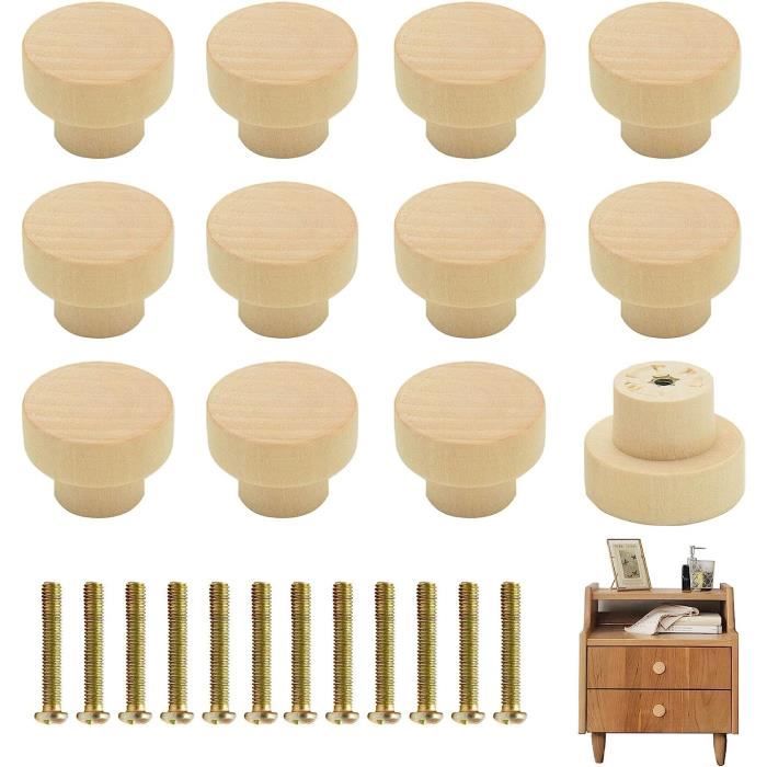 12 Boutons Cordon En Bois Pour Store Fenêtre - Forme Vase Gland Pour Store Romain Et Traction Rideaux