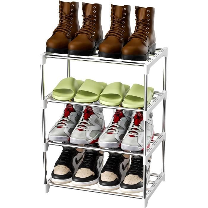 NeuWee Étagère à Chaussures à 3 Niveaux, Petit Meuble Chaussure, Peut contenir 6 Paires de