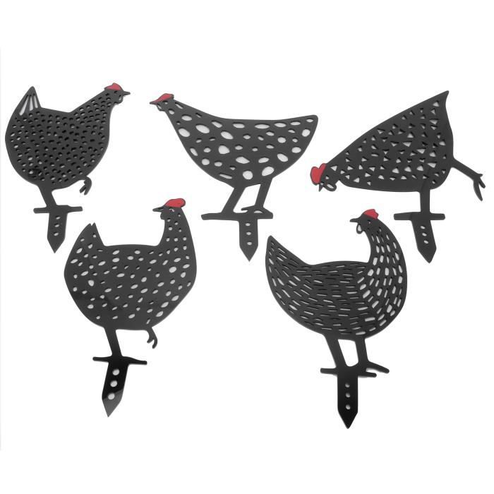 Lot De 2 Piquets Jardin Soleil – Métal Rouillé 20 Cm Ø X 60 Cm – Décoration Rustique Extérieur Toute L'Année