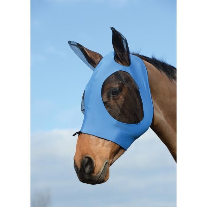 Meilleurs prix pour Masque anti-mouches extensible des yeux et oreilles pour cheval Weatherbeeta Deluxe Bug - royal blue/black - Shetland
