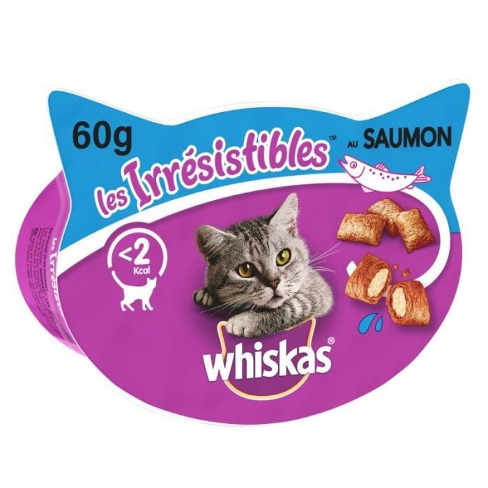 Meilleurs prix pour WHISKAS - pour Chat Les Irrésistibles Au Saumon 60G - Lot De 4 - Offre Special