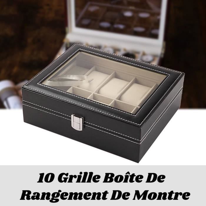 Boîte à Montre, Rangement Montre Avec 2 Compartiments, Boîte à Montre