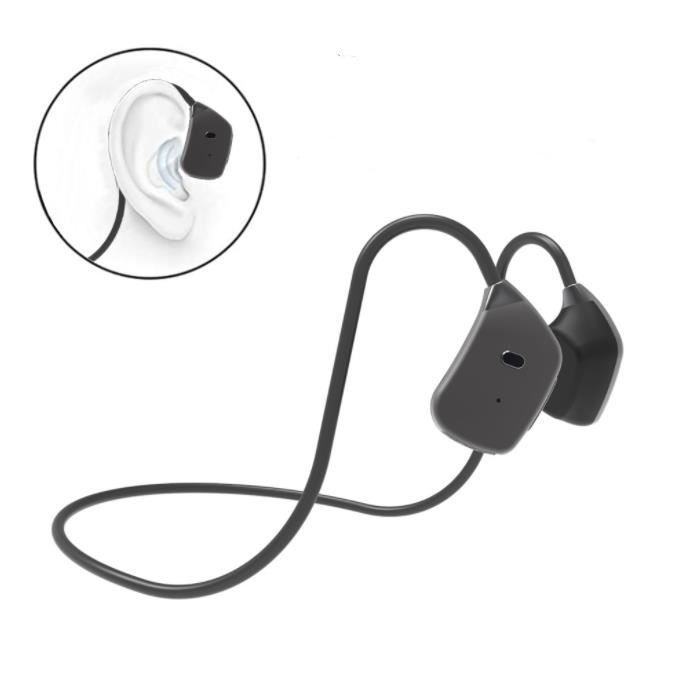 Casque à Conduction Osseuse Non IntraAuriculaire Casque Bluetooth Sport Carte Mémoire Intégrée