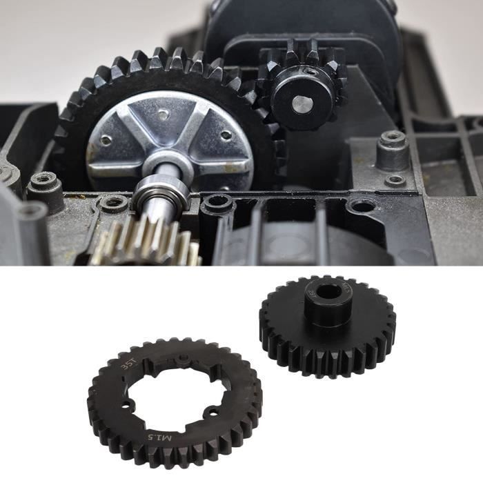 Engrenage Droit, Engrenages de Transmission avec engrenage Moteur adapté pour la Voiture Axial SCX10 / SCX10 II 90046 90047 RC Accessoires de Voitures Miniatures