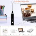 Mousseur à lait électrique | Fouet émulsionneur à Lait USB | Mousseurs à lait à main Rechargeable par USB pour Café Latte-1