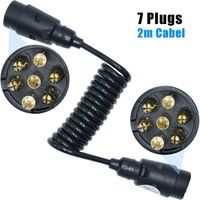 AGRISHOP Rallonge Câble Remorque 7 Broches 12V 6m - Adaptateur Mâle à Mâle Pour Caravane, Remorque Et Tracteur