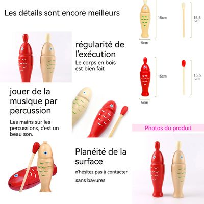2 Baguettes Marteaux Percussion WHAMVOX - Pour Xylophone, Marimba Et Tambour - Taille 14.5cm - En Bois Et Caoutchouc
