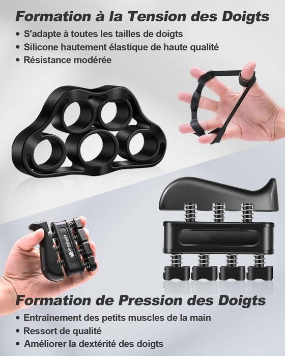 Kit D'entraînement De Force De Préhension 50-300 Lbs - Poignée En Métal, Neuf
