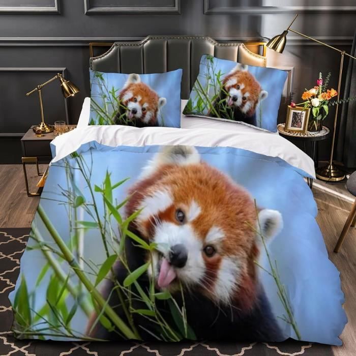 Housse de couette 140 x 200 cm + taie - Panda dans son hamac