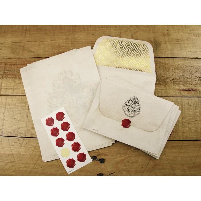 Set pour lettres Harry Potter 3 pièces blanc, papier à lettre, enveloppes  et sceaux en cire, emballage cadeau. - Cdiscount Beaux-Arts et Loisirs  créatifs