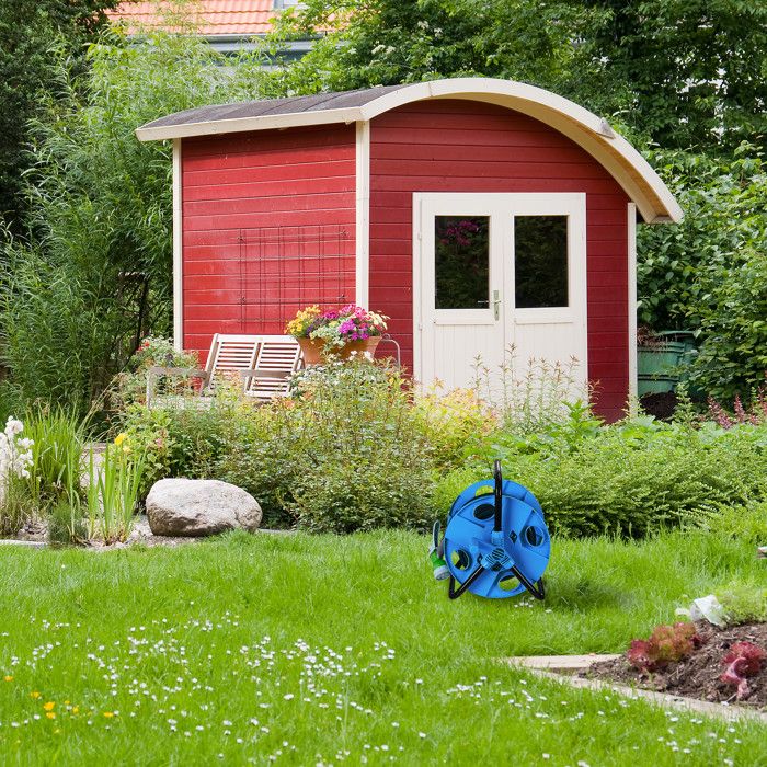 Relaxdays Dévidoir De Tuyau D'Arrosage 30 M – Support Stable En Acier & Plastique, Manivelle Facile, Vert/Noir, Parfait Pour Grand Jardin