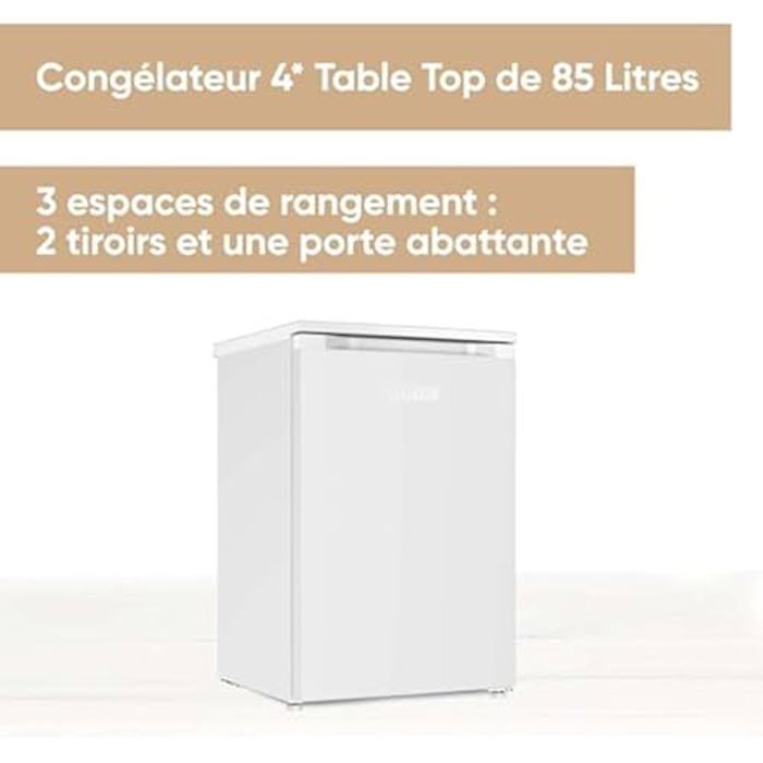 Congélateur Table Top - SEVERIN - GS 8864 - 85L - 39 dB - Classe D ...
